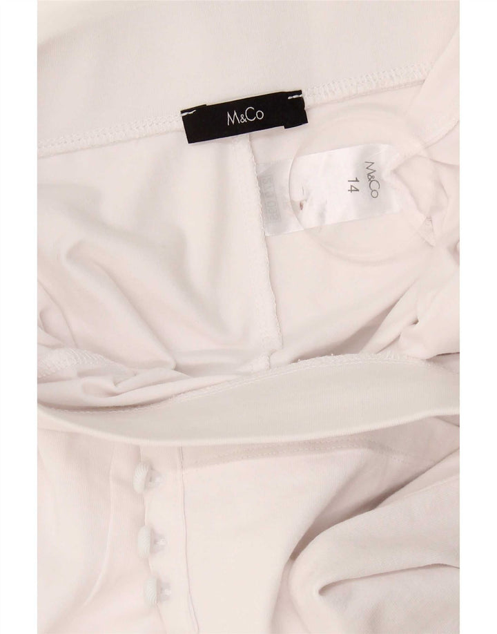 Женские леггинсы-капри M&Co UK 14, большие белые хлопковые