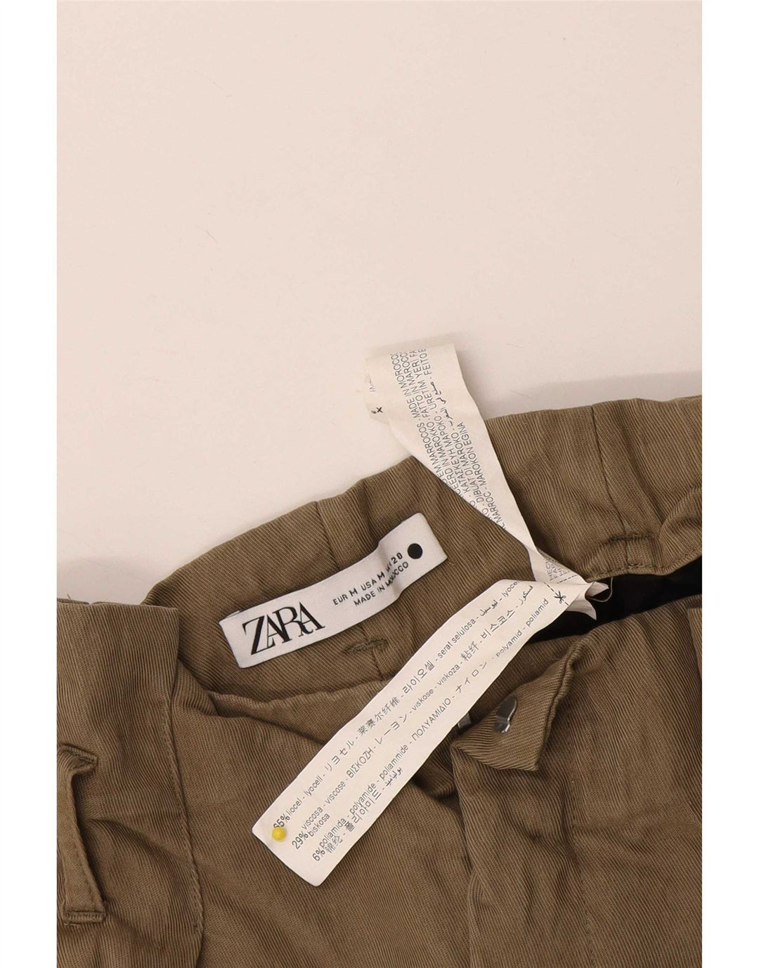 Женские брюки-шаровары Zara Medium W28 L22 хаки из лиоцелла