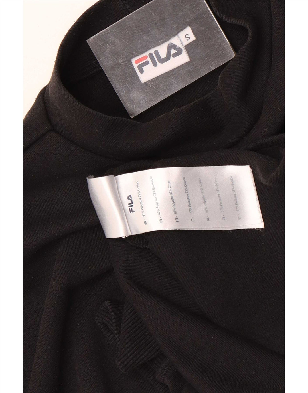Мужской свитер свободного кроя Fila, маленький черный полиэстер