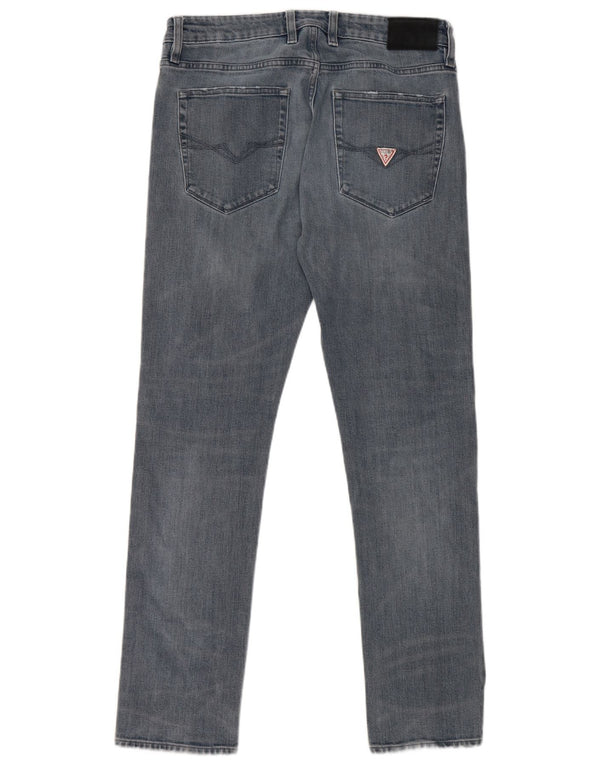 Мужские узкие зауженные джинсы Guess W34 L31 синие