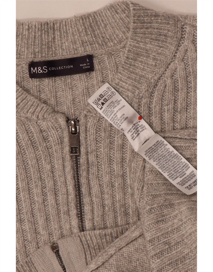 Женский укороченный кардиган оверсайз Marks & Spencer UK 16, большой серый