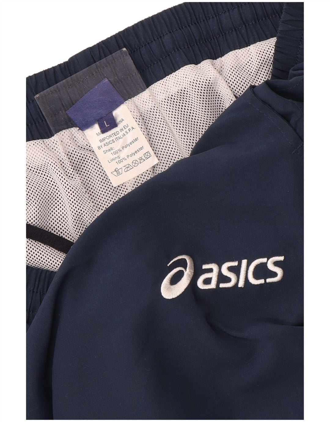 Мужские спортивные брюки Asics, большие темно-синие полиэстеровые брюки