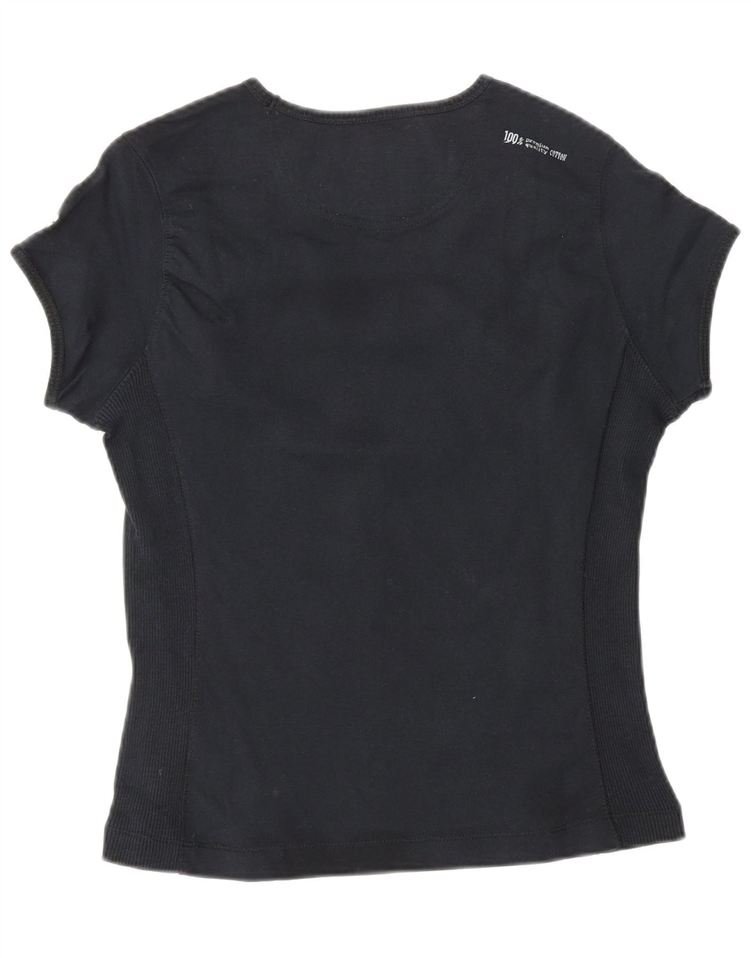 Женская футболка CHAMPION Heritage Classics Top UK 12, средний черный хлопок