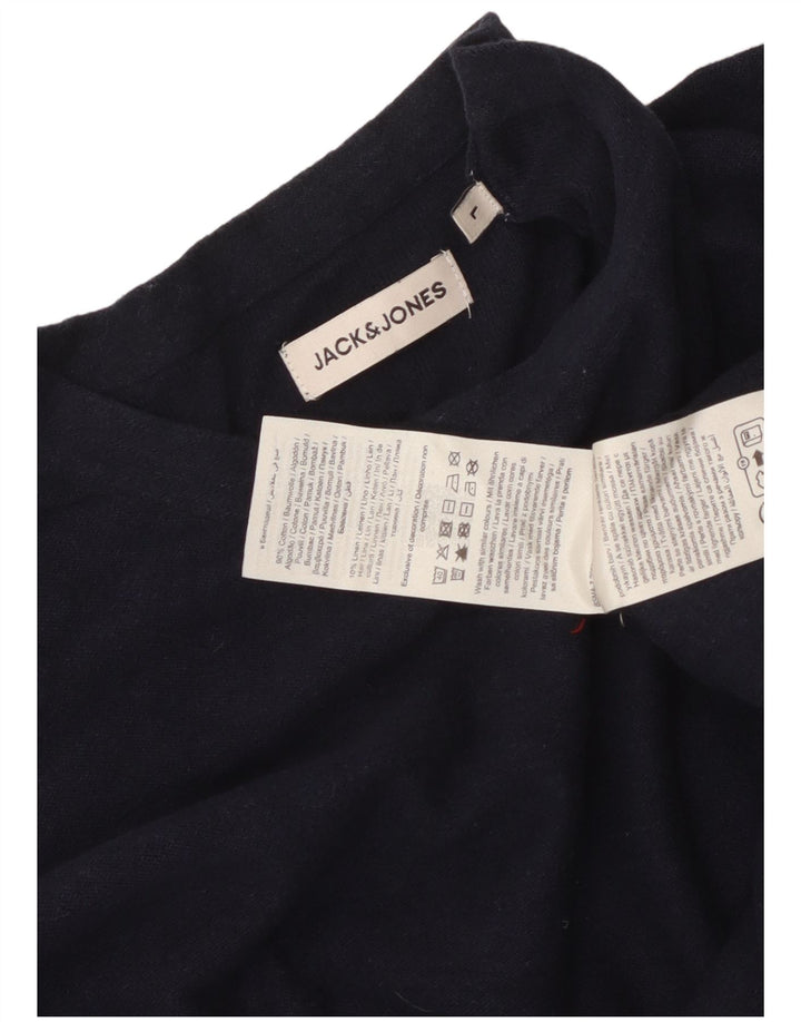 Мужской топ Jack & Jones с длинным рукавом, большой размер, темно-синий, хлопок