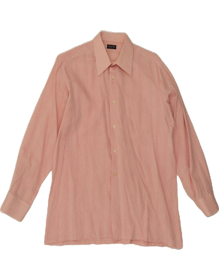 BUGELFREI Mens Shirt Medium Pink Geometric Vintage Bugelfrei and Second-Hand Bugelfrei from Messina Hembry 