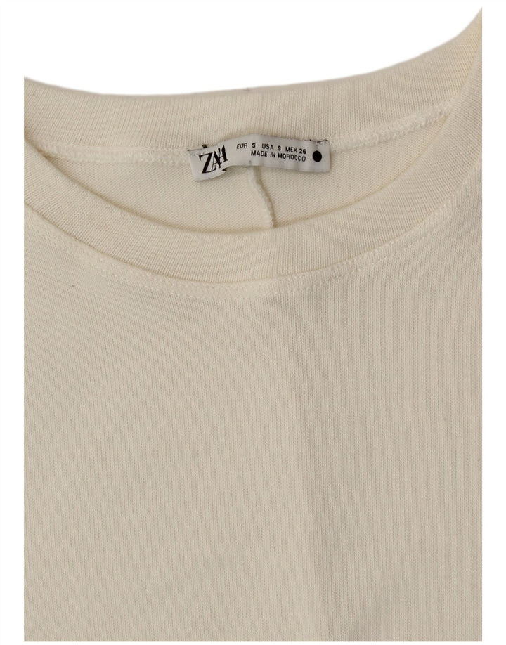 Женское платье-джемпер макси Zara UK 10, маленькое белое