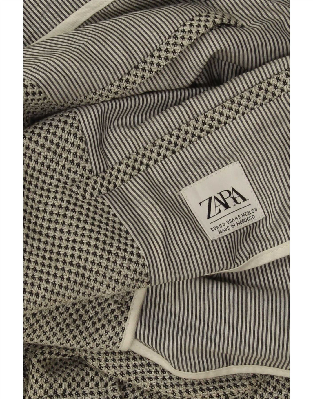 Мужской пиджак Zara на 2 пуговицах EU 50, средний серый полиэстер