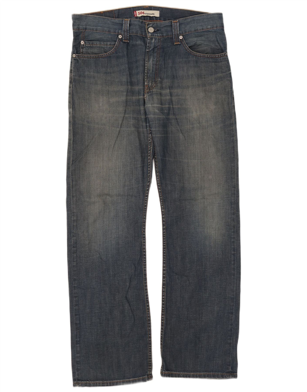 Мужские прямые джинсы Levi's 506 W34 L32 синие, хлопок