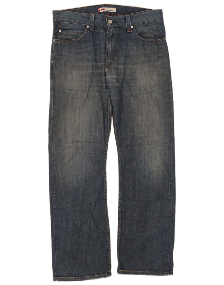 Мужские прямые джинсы Levi's 506 W34 L32 синие, хлопок
