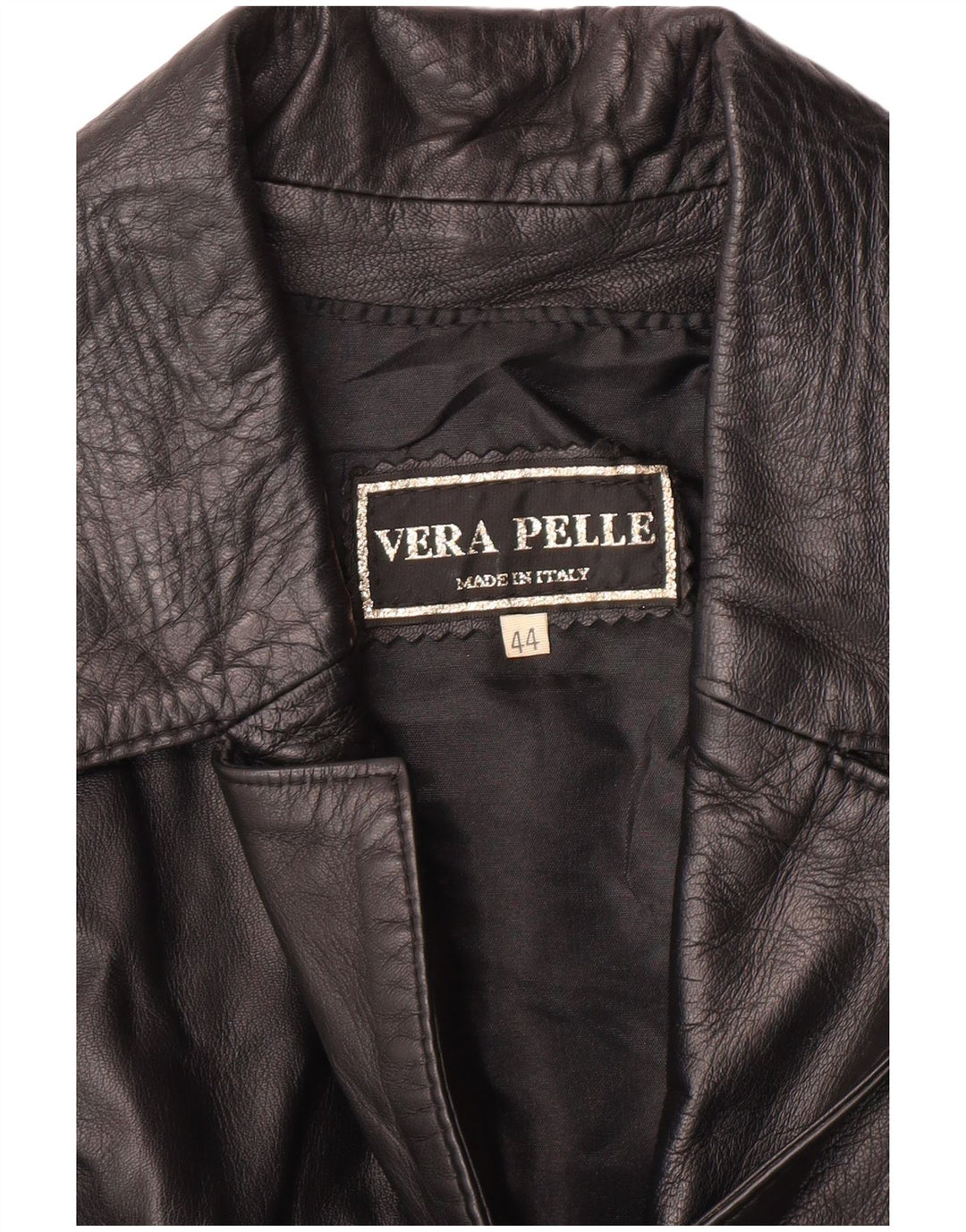 Женский кожаный жилет VINTAGE IT 44, средний черный кожаный