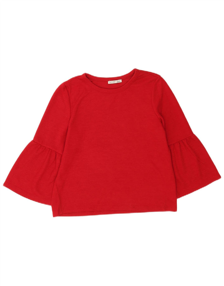 Женский топ Zara с рукавом 3/4 UK 12, средний красный