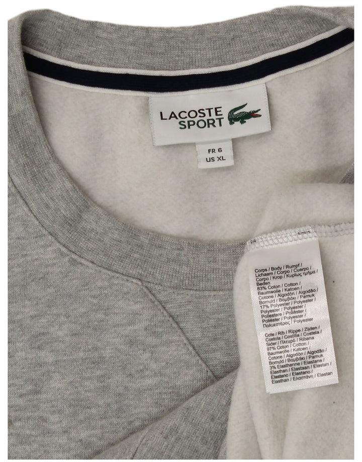 Мужской свитшот Lacoste, размер 6 XL, серый хлопок