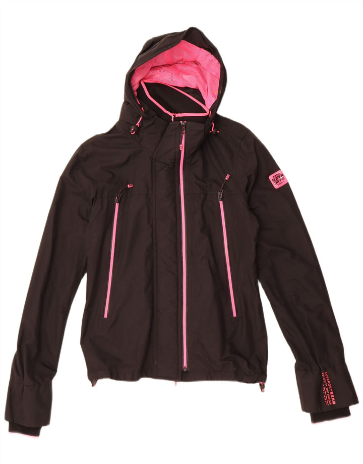 Женская ветровка с капюшоном Superdry UK 12, средний черный