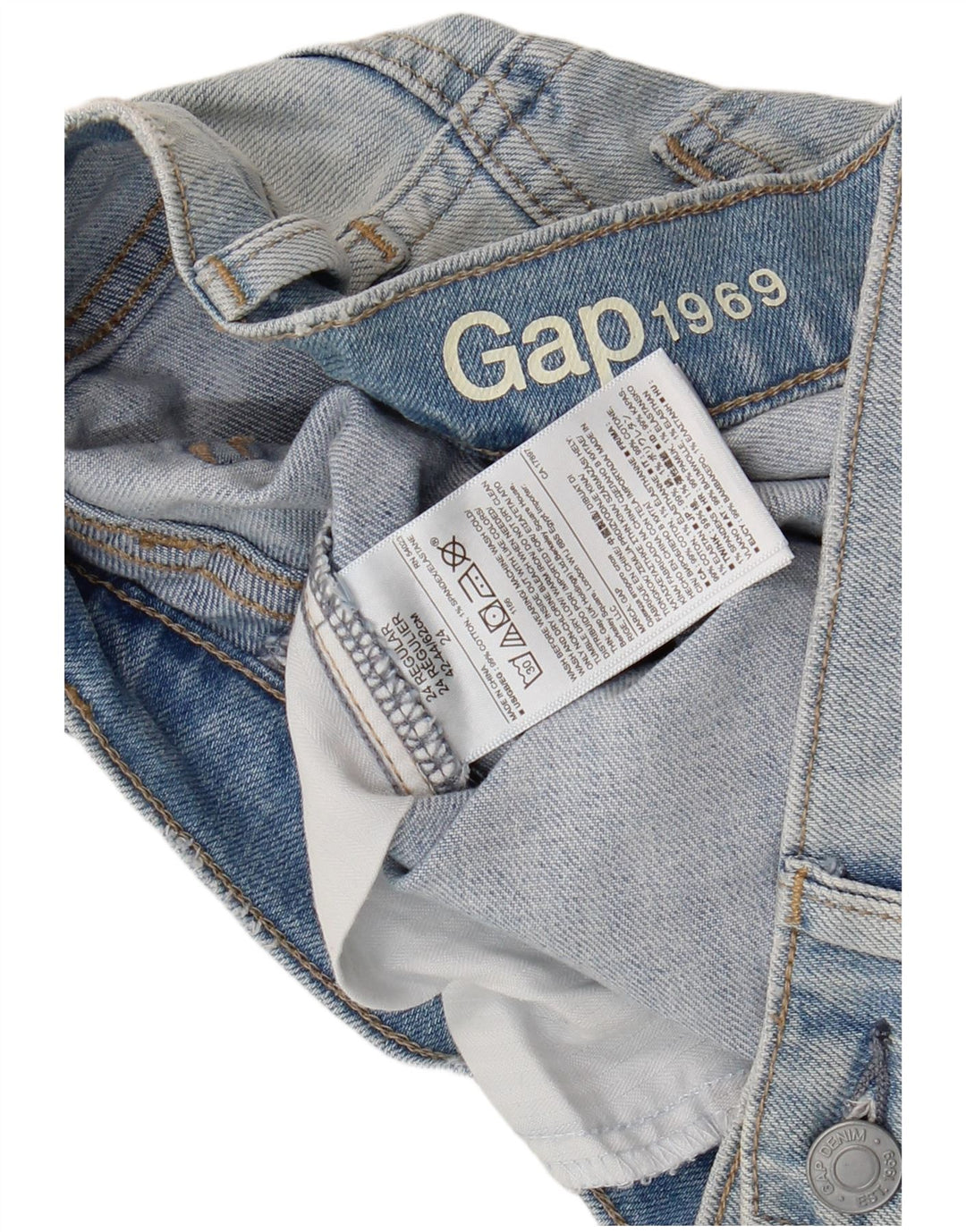Женские узкие джинсы Gap W24 L30 синие, хлопок