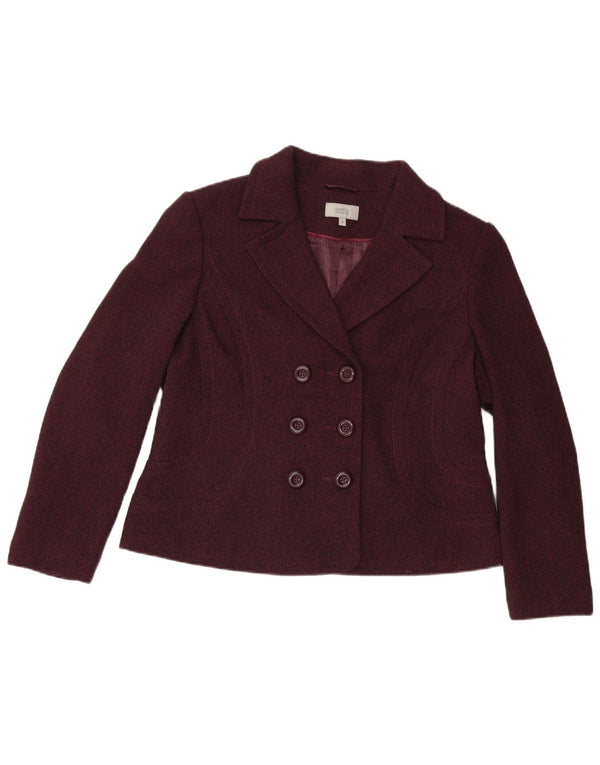 Женский двубортный пиджак Marks & Spencer UK 18 XL бордовый