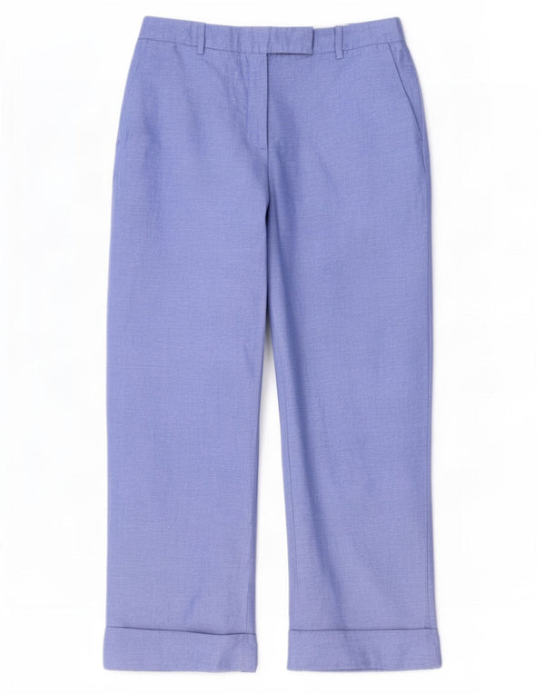 Женские прямые костюмные брюки Marks & Spencer UK 12, средние W32 L27, синие