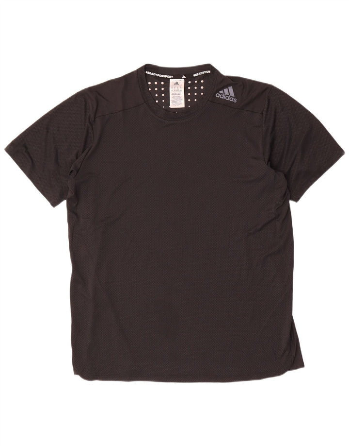Мужская футболка Adidas Top XL из черного пятнистого полиэстера