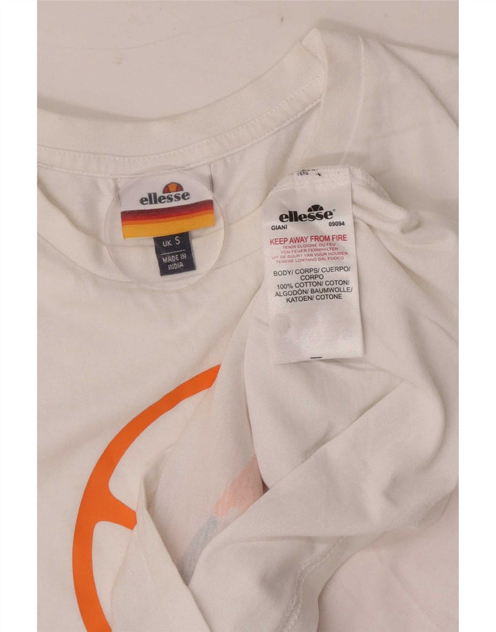 Мужская футболка Ellesse с рисунком, маленький белый хлопок