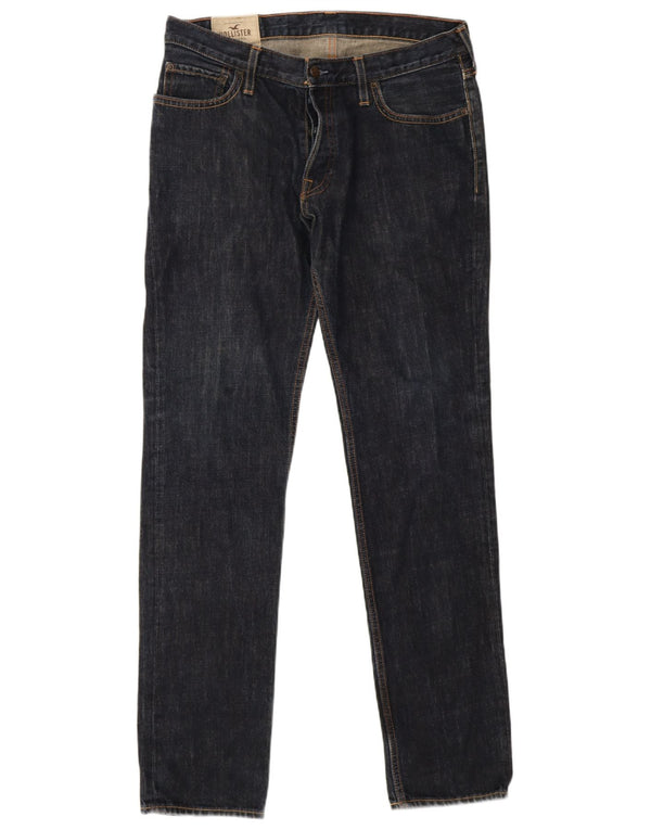 Мужские узкие джинсы Hollister W34 L34, темно-синий, хлопок