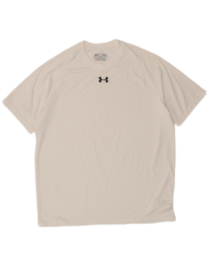 Мужская футболка Under Armour Heat Gear, большой белый полиэстер