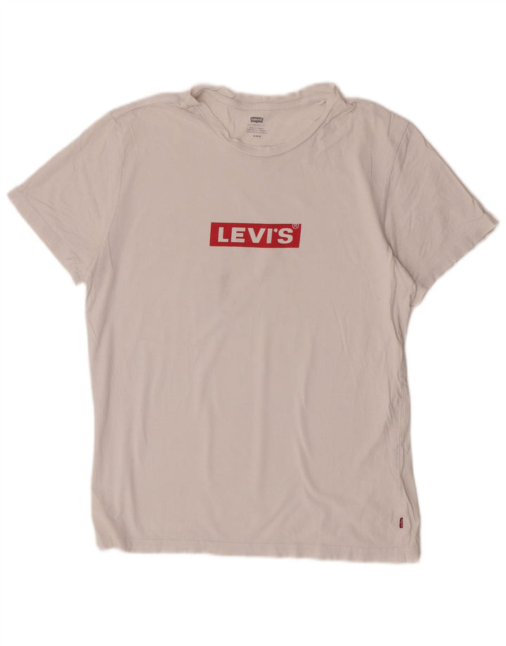 Мужская футболка с рисунком Levi's, средний белый цвет