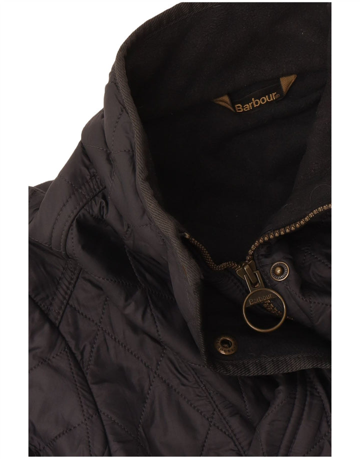Женская стеганая куртка Barbour UK 14, большая черная