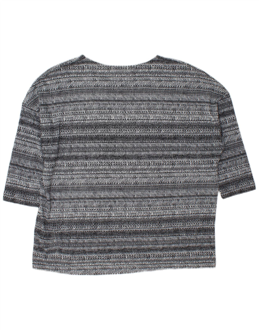 Женский свободный топ Marks & Spencer с рукавом 3/4, Великобритания, 18 XL, серый в полоску
