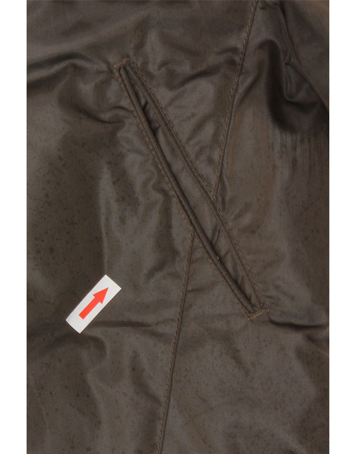 PEUTEREY Женское стеганое пальто с капюшоном UK 12 Средний Коричневый Полиамид