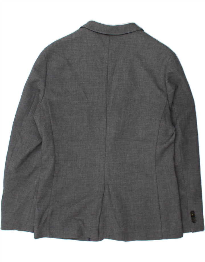 JACK & JONES Mens 2 Button Blazer Jacket IT 52 XL Grey Polyester Vintage Jack & Jones and Second-Hand Jack & Jones from Messina Hembry 