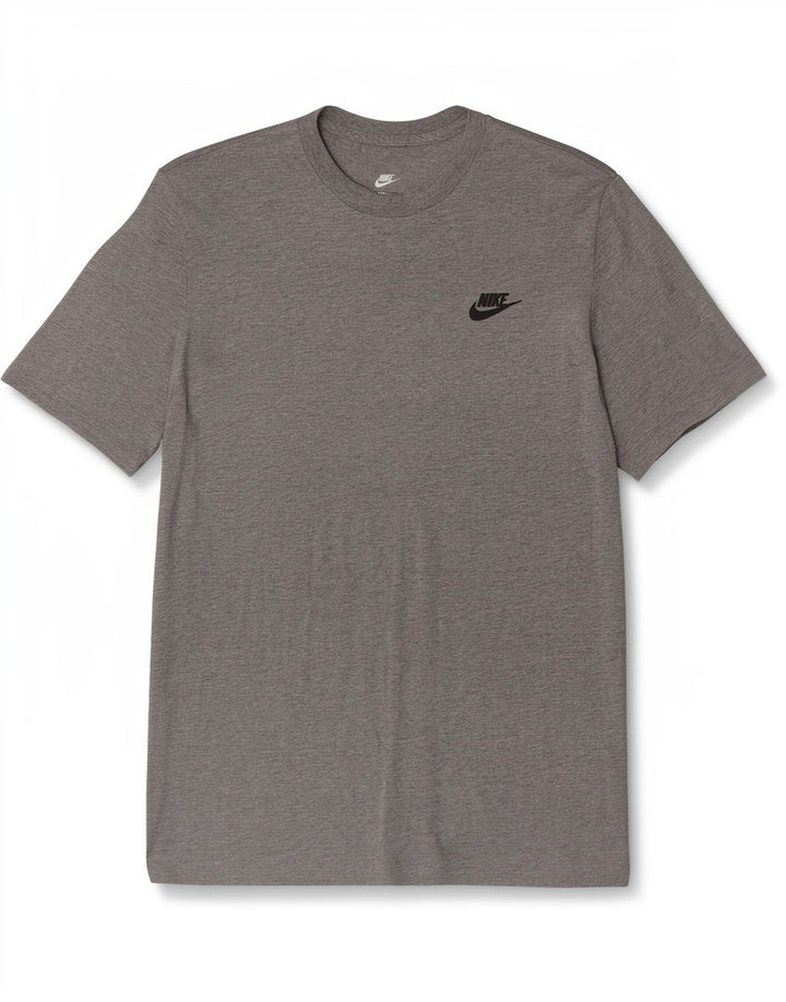 Мужская футболка Nike из хлопка среднего серого цвета с крапинками