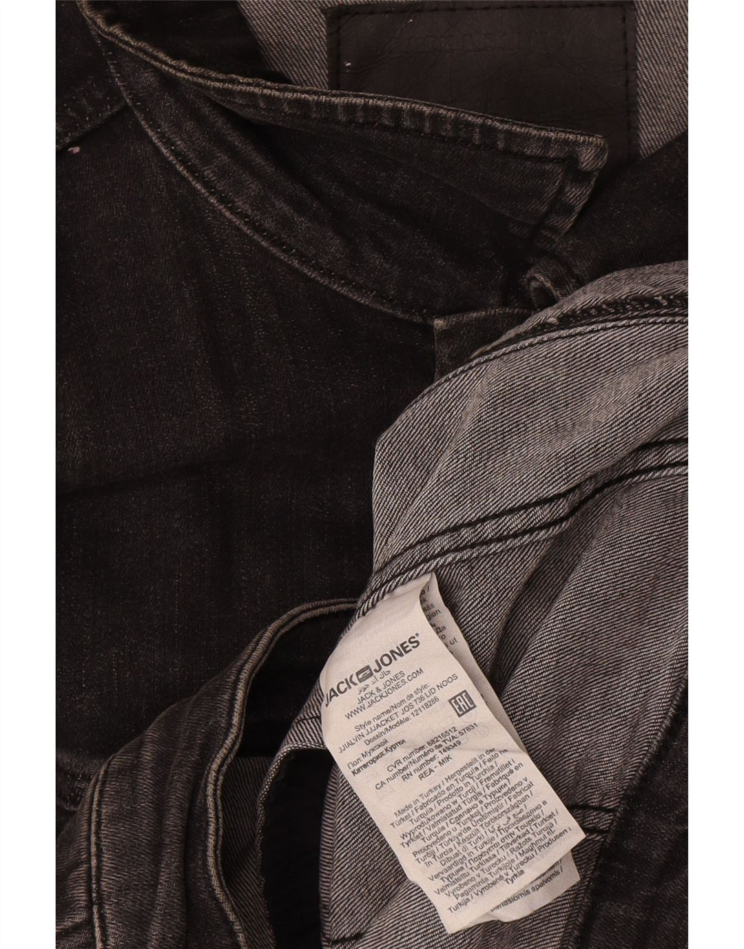 Мужская джинсовая куртка Jack & Jones UK 42 XL, серый хлопок