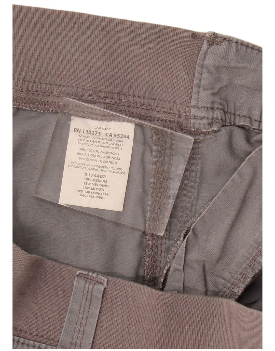 Женские шорты карго Lee Easy Fit США 18 2XL W40 Серые хлопковые