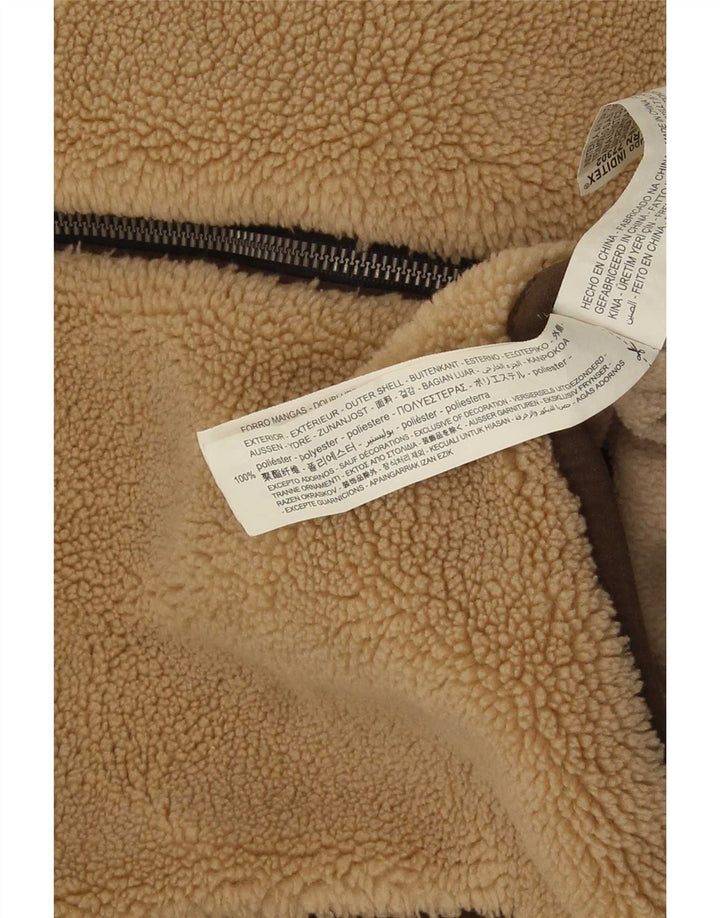 Мужская флисовая куртка Zara UK 38, средний бежевый полиэстер