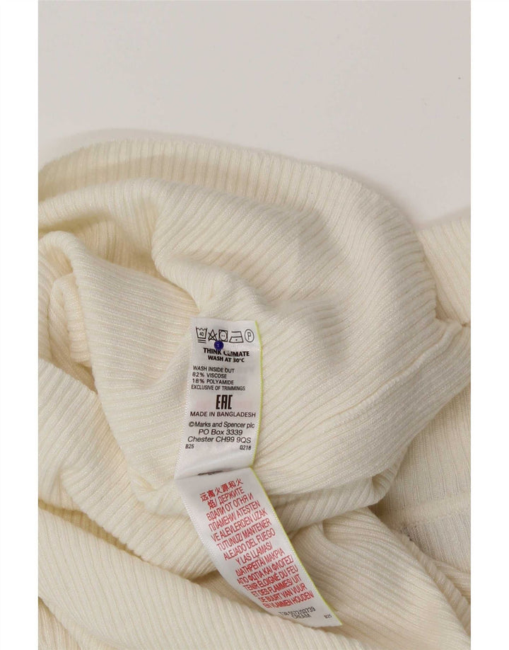 Женский топ с длинным рукавом Marks & Spencer, Великобритания, 10 маленьких размеров, вискоза белого цвета