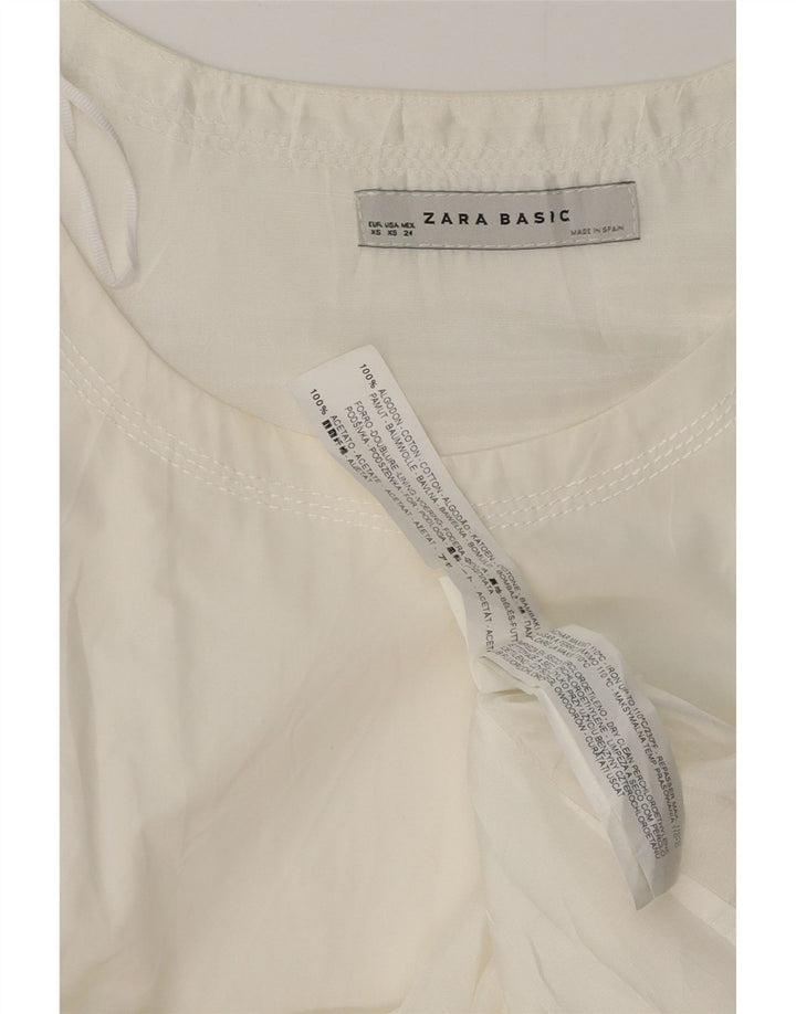 Женское платье прямого кроя без рукавов Zara UK 6 XS, белый хлопок