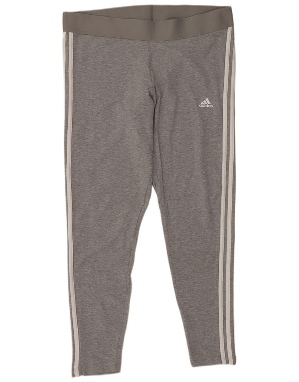 Женские леггинсы Adidas с рисунком UK 20-22 XL, серые, хлопковые, спортивные