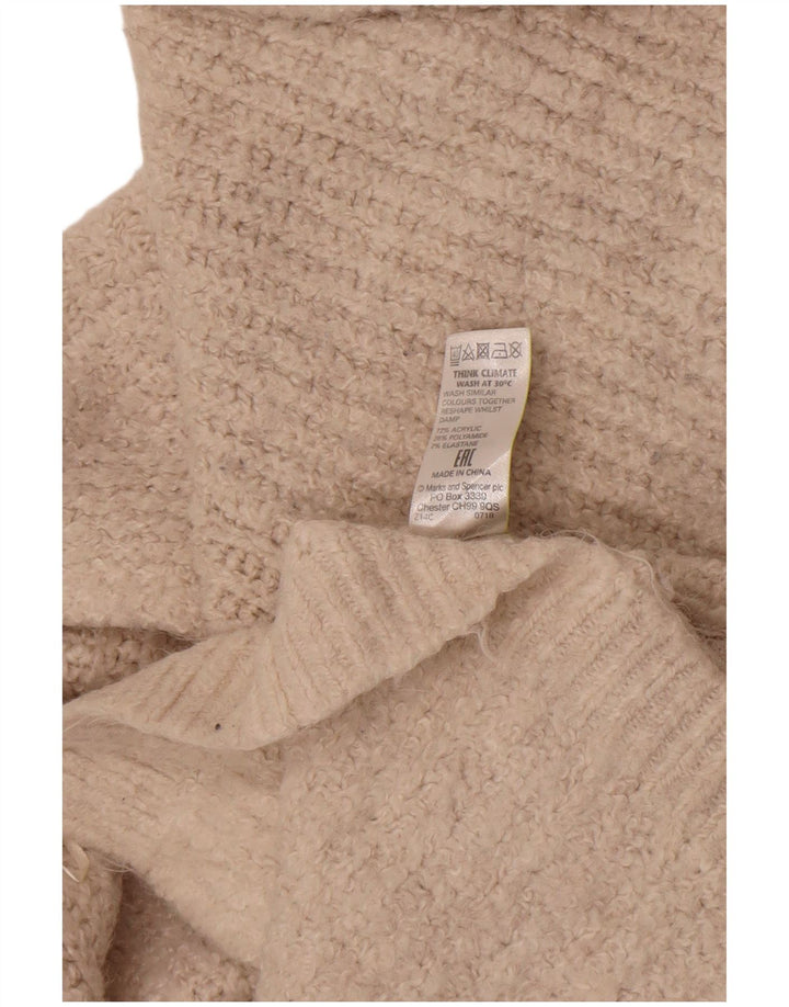 Женский удлиненный кардиган Marks & Spencer UK 12, средний, белый