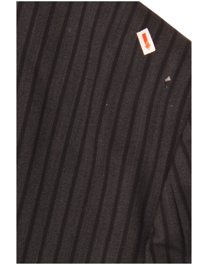 Fila Женский двубортный пиджак IT 52 2XL Черный в тонкую полоску Шерсть