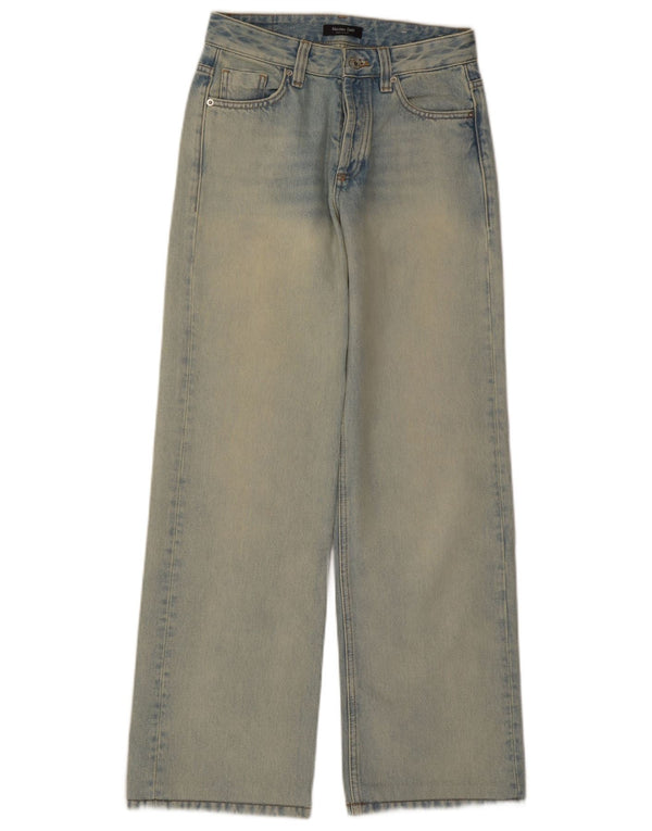 Женские джинсы Massimo Dutti с высокой посадкой и широкими штанинами EU 34 2XS W24 L31 Синие, хлопок