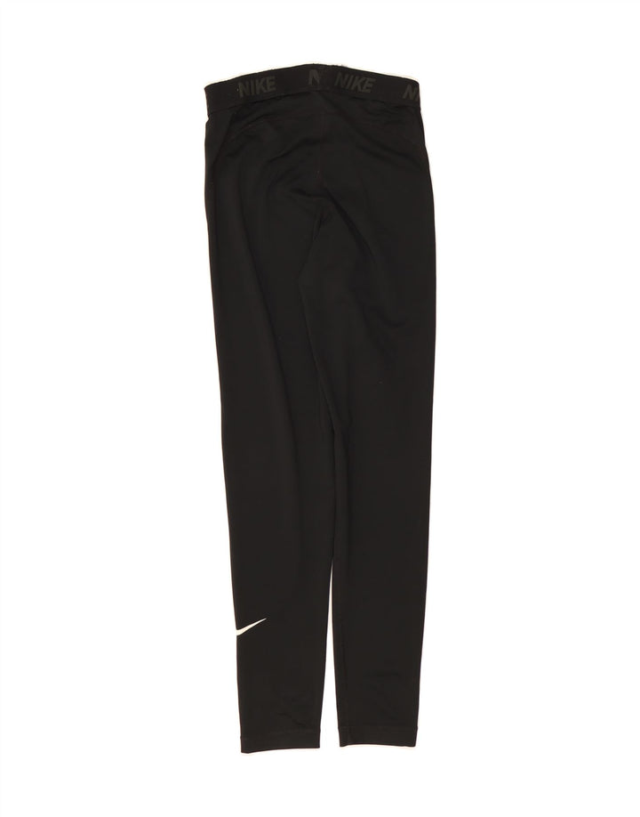 NIKE Womens Graphic Leggings UK 14 Medium  Black Polyester Vintage Nike and Second-Hand Nike from Messina Hembry 