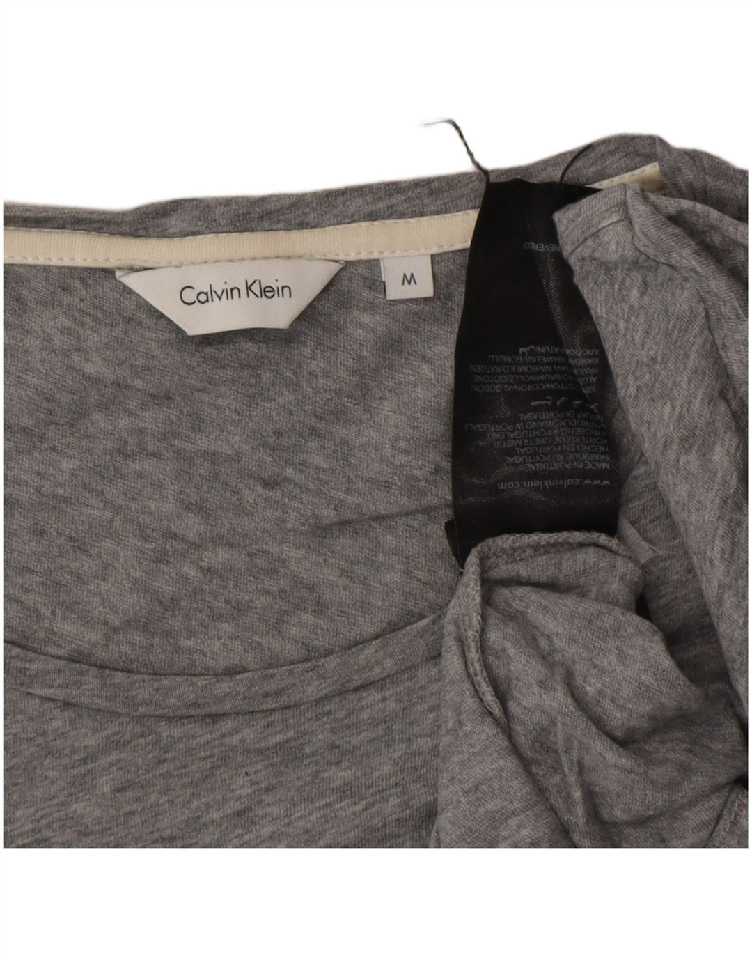 CALVIN KLEIN Мужская футболка с рисунком из хлопка среднего серого цвета с крапинками