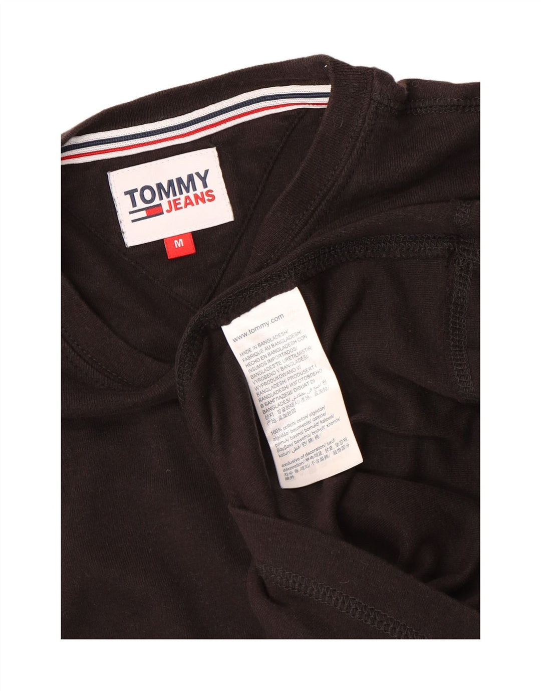 Женский топ Tommy Hilfiger с длинным рукавом UK 12, хлопковый средний коричневый цвет