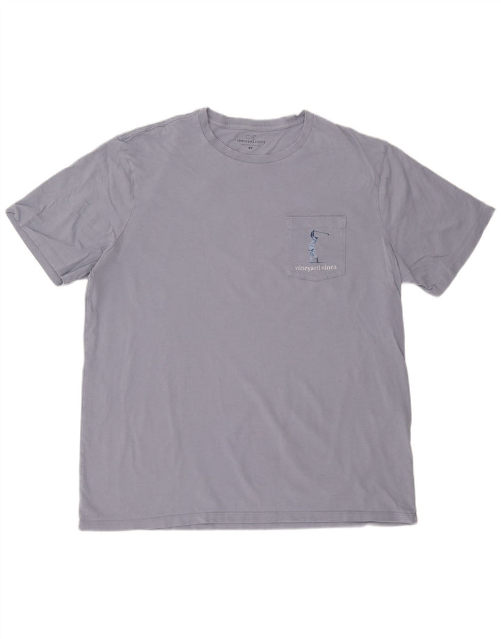 Мужская футболка с рисунком Vineyard Vines, топ XL, фиолетовый хлопок