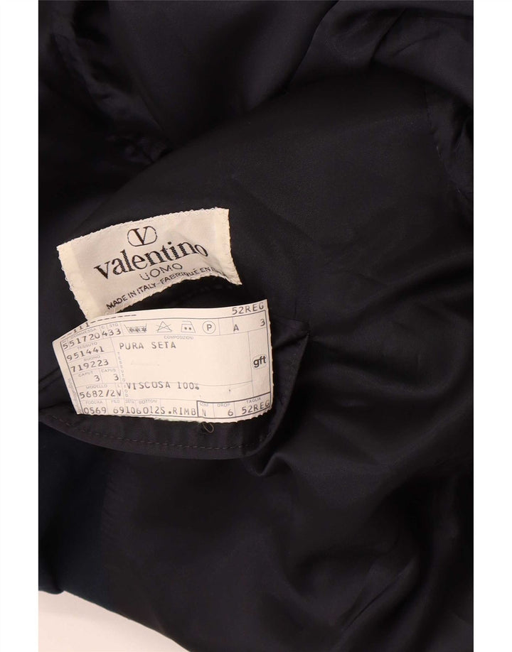 Мужской двубортный пиджак Valentino IT 52 XL темно-синий