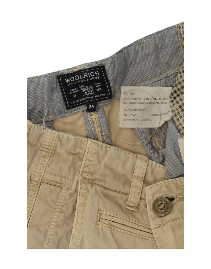 Мужские шорты чинос Woolrich W34, большие бежевые, хлопок