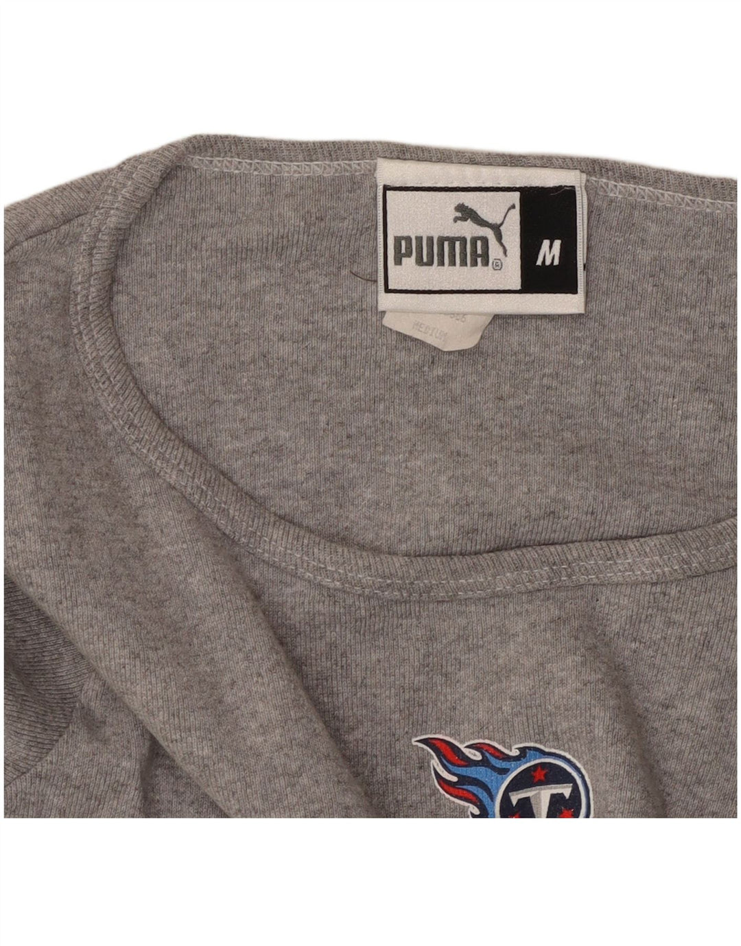 Укороченный топ PUMA Tennessee Titans для девочек с длинными рукавами, 11–12 лет, средний серый