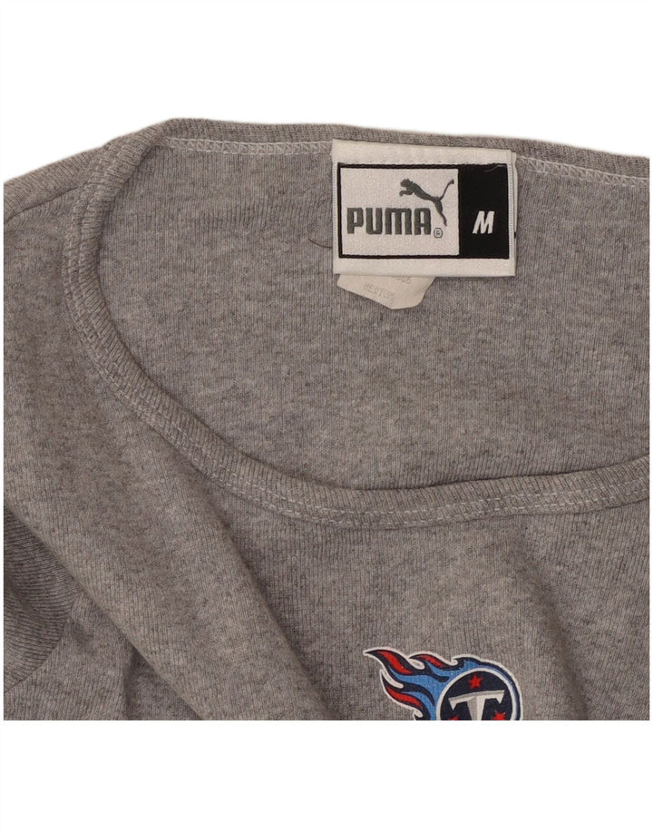 Укороченный топ PUMA Tennessee Titans для девочек с длинными рукавами, 11–12 лет, средний серый