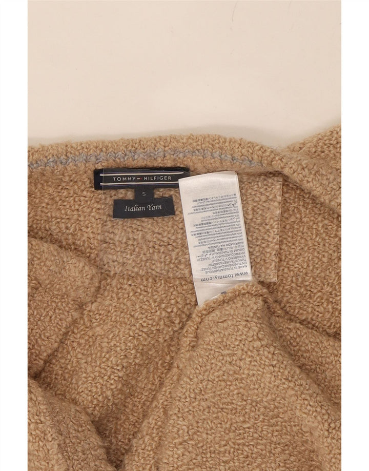 TOMMY HILFIGER Womens Open Cardigan Sweater UK 10 Small Beige Wool Vintage Tommy Hilfiger and Second-Hand Tommy Hilfiger from Messina Hembry 