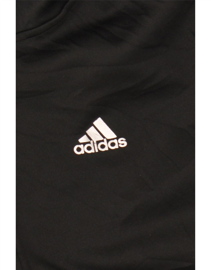 Мужской свитер с капюшоном Adidas Climalite на молнии, средний черный, цветной блок