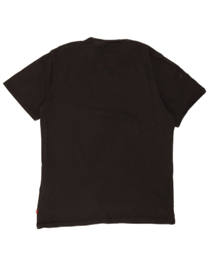 LEVI'S Mens Graphic T-Shirt Top Medium Black Cotton